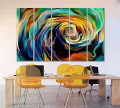 Abstract Forms and Nature Abstract Art Print Artesty 5 panels 36" x 24" 