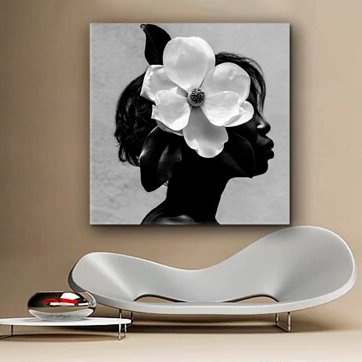 Black Women African American Girl Beauty Contemporary - S Black and White Wall Art Print Artesty   