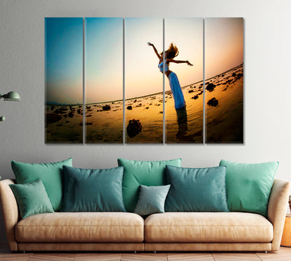 Dancing at Sunset Photo Art Artesty 5 panels 36" x 24" 