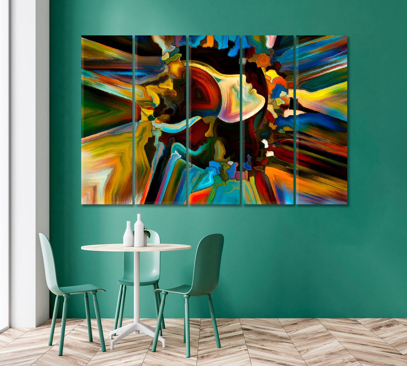 Mind Metaphors Contemporary Art Artesty 5 panels 36" x 24" 