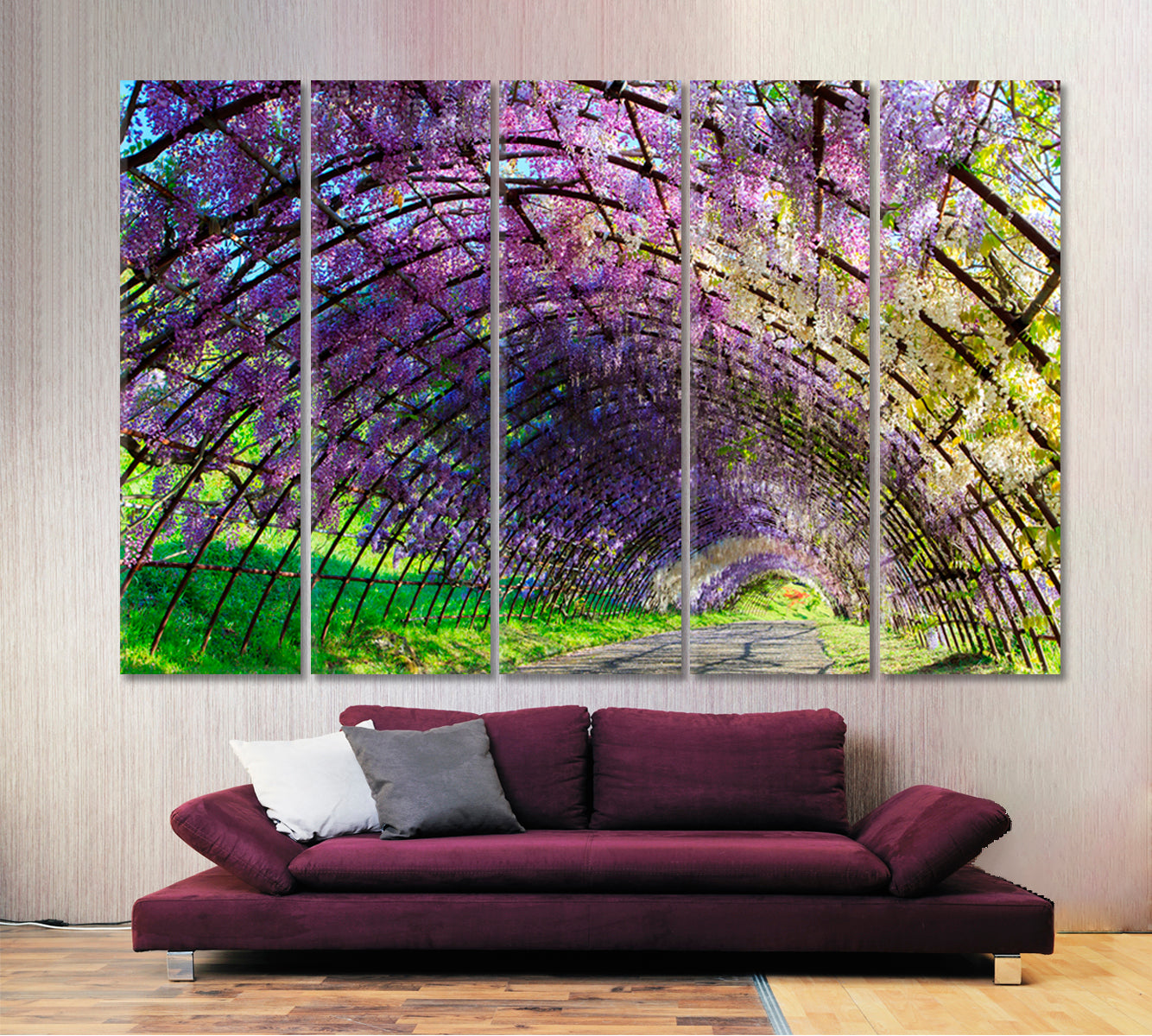 WISTERIA The Great Wisteria Flower Tunnel in Japan Magical Place in Spring Japan Floral & Botanical Split Art Artesty   