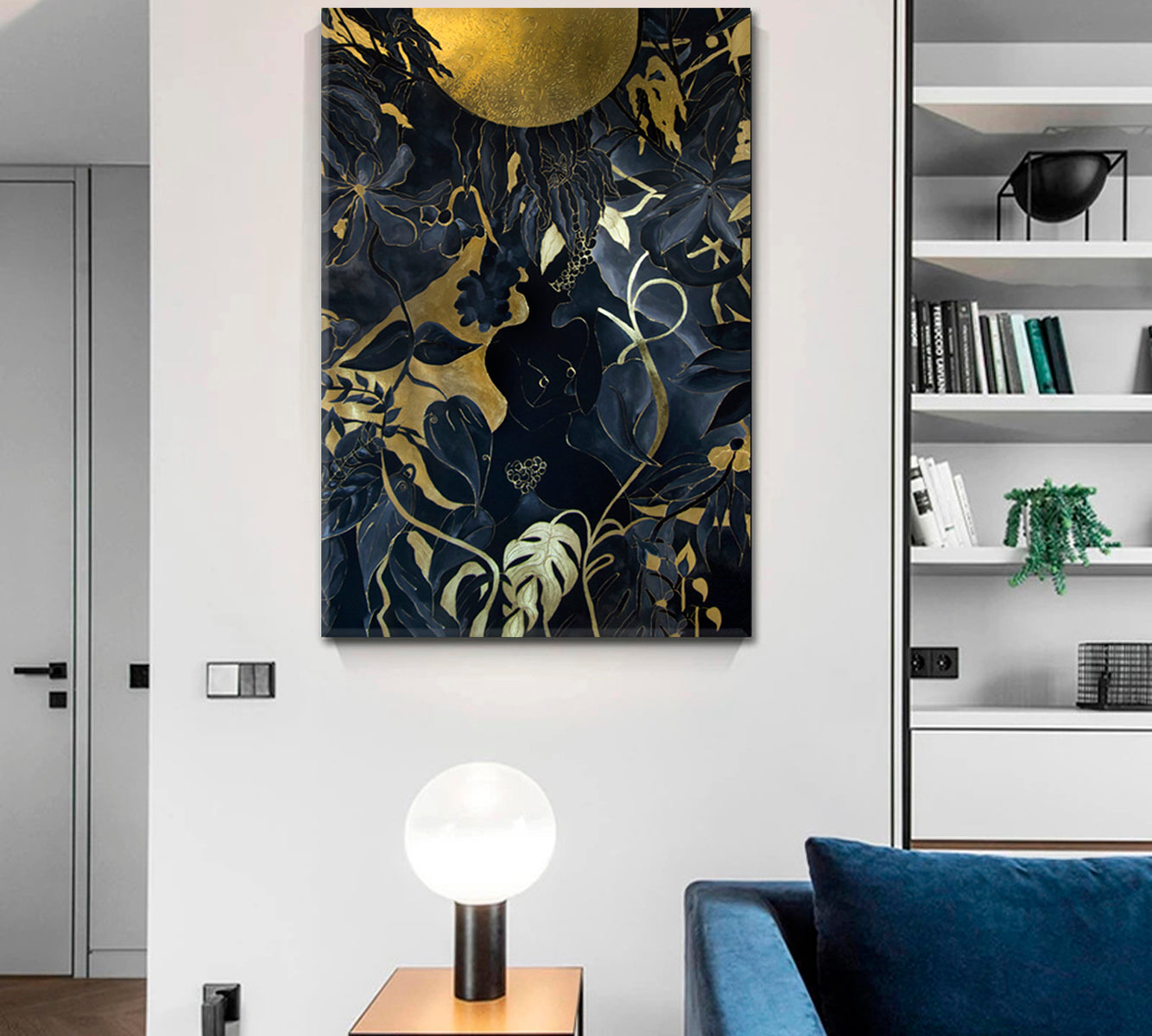 EVE GARDEN OF EDEN Black Gold Exotic Tropical Pattern Abstract Abstract Art Print Artesty   