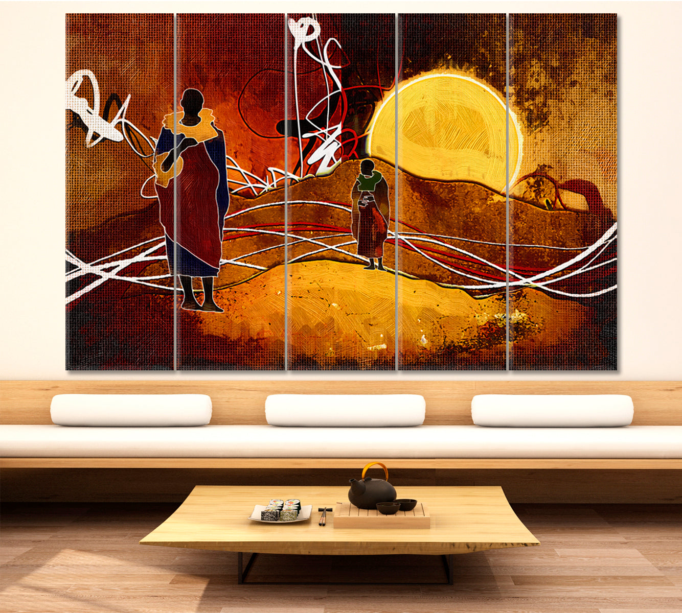 AFRICAN Tribal Ethnic Retro Vintage Canvas Print African Style Canvas Print Artesty   