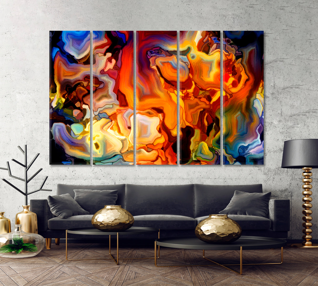 Swirls Motion Colors Abstract Design Super Trendy Art Contemporary Art Artesty   