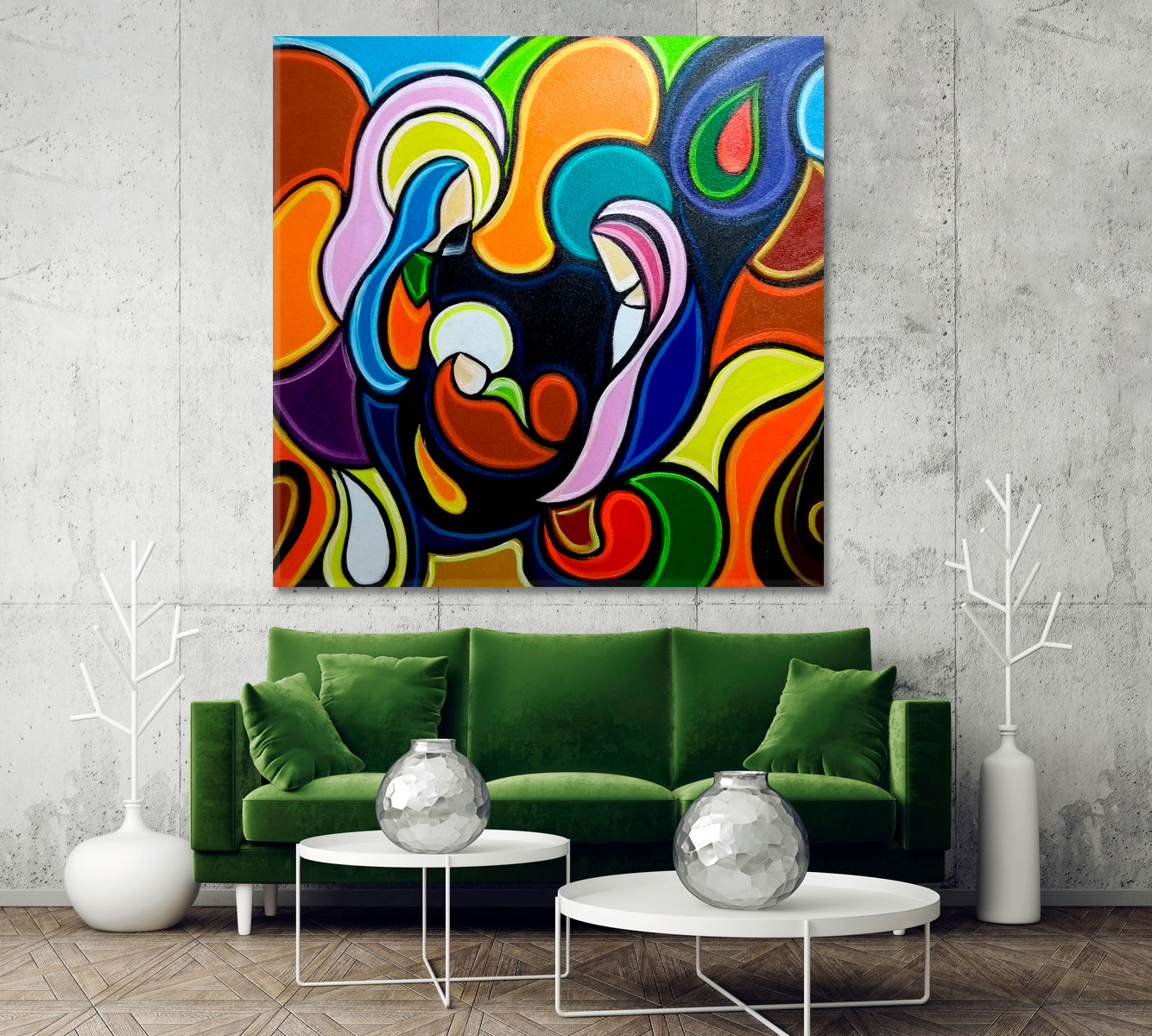 GOD IN ART Abstract Figurative Painting Religious Modern Art Artesty   