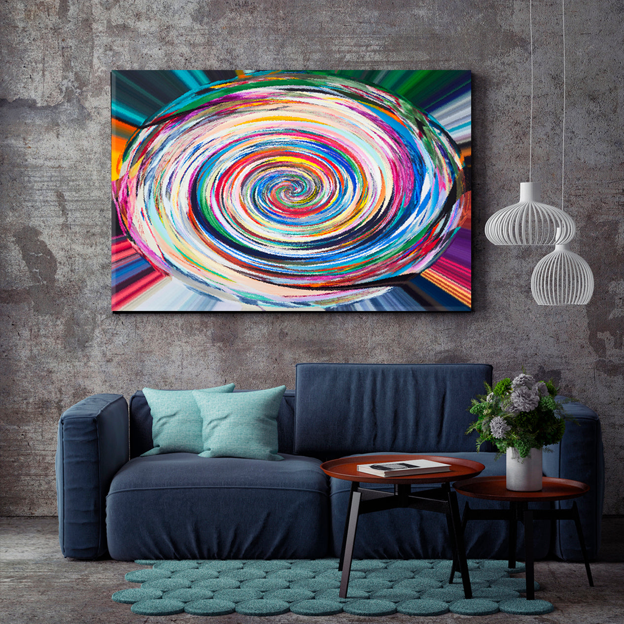 VORTEX Abstract Expressionism Swirl Forms Lines Shapes Abstract Art Print Artesty   
