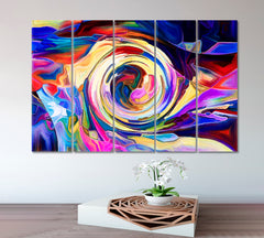 SWIRL Colors And Shapes Abstract Art Print Artesty 5 panels 36" x 24" 