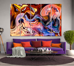 ABSTRACT VARIETY Contemporary Abstraction Contemporary Art Artesty 5 panels 36" x 24" 