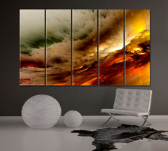 Abstract Sky Contemporary Art Artesty 5 panels 36" x 24" 
