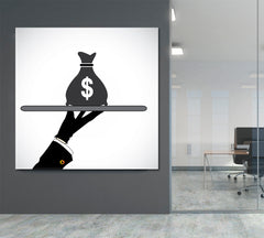 Money Bag American Dollars Bussiness Business Concept Wall Art Artesty   