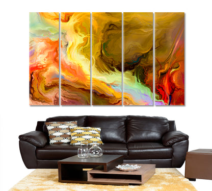 Modern Art Abstract Art Print Artesty 5 panels 36" x 24" 