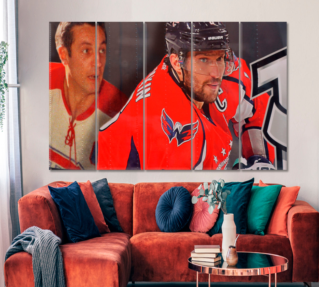 SPORT CHAMPIONS NHL Street Art Urban Canada Hockey Fans Canvas Print Motivation Sport Poster Print Decor Artesty 5 panels 36" x 24" 