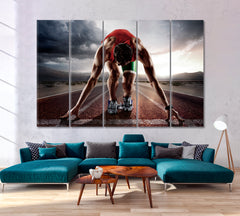 SPORT Motivate Active Life Concept Motivation Sport Poster Print Decor Artesty 5 panels 36" x 24" 
