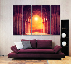 Old Ruined Arch Ancient Temple Sunset Canvas Print Photo Art Artesty   