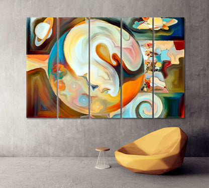 Extended Reality Art Contemporary Art Artesty 5 panels 36" x 24" 