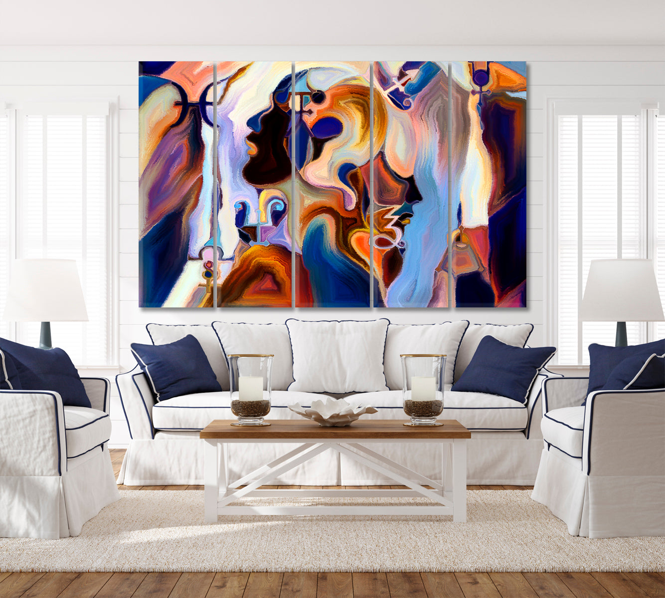 Chasing the Dream Abstract Art Print Artesty 5 panels 36" x 24" 