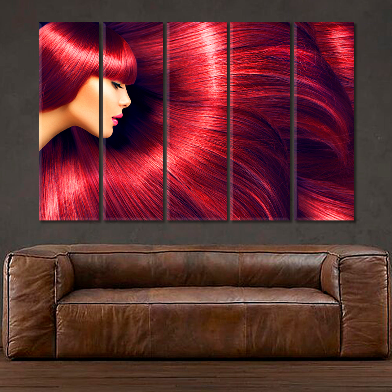 BEAUTY CONCEPT Beautiful Luxurious Long Red Hair Beauty Salon Artwork Prints Artesty   