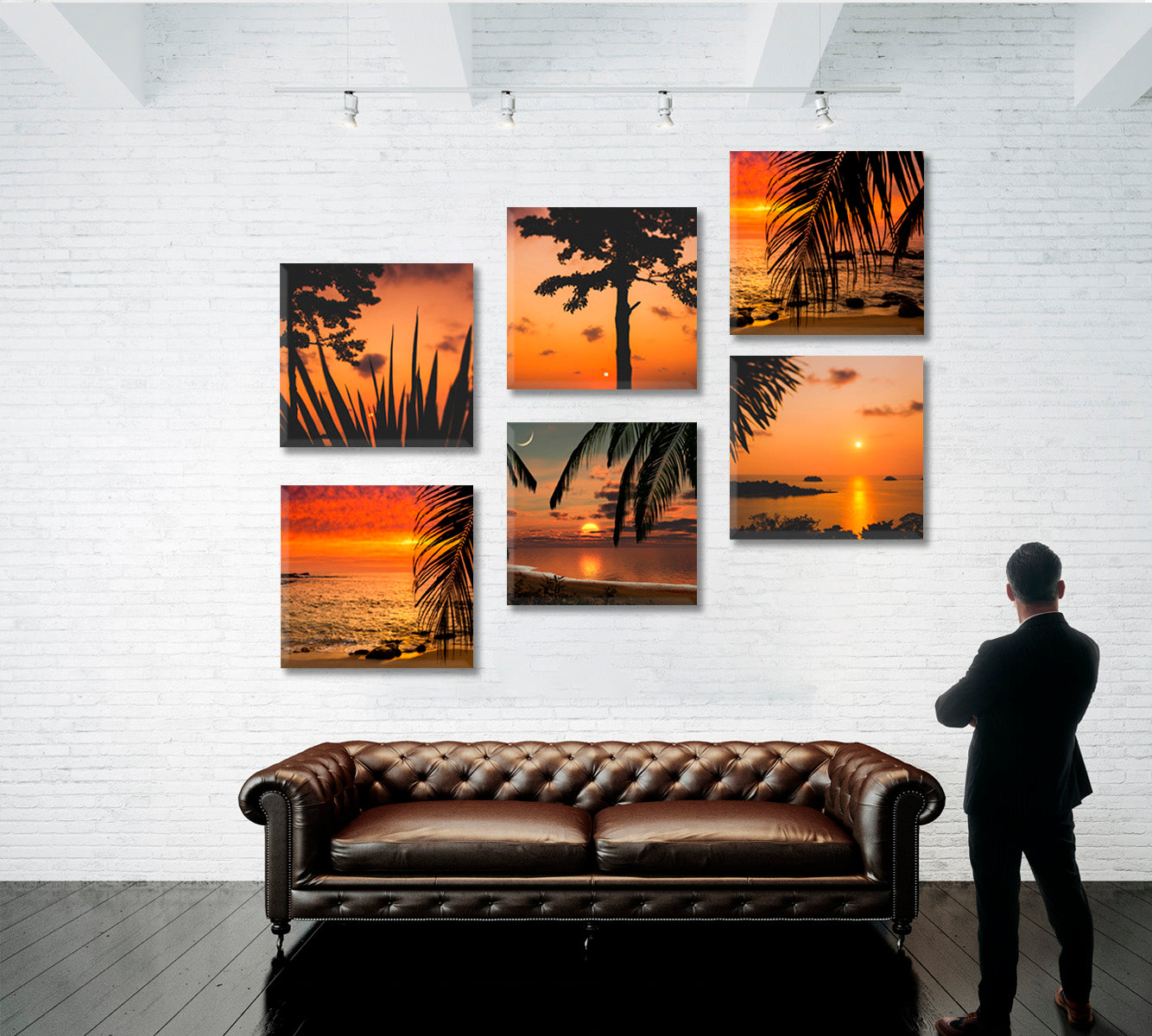 EXOTIC SAVANNAH Amazing Romantic Colorful Red Sunset Tropical Landscape Canvas Print Nature Wall Canvas Print Artesty   