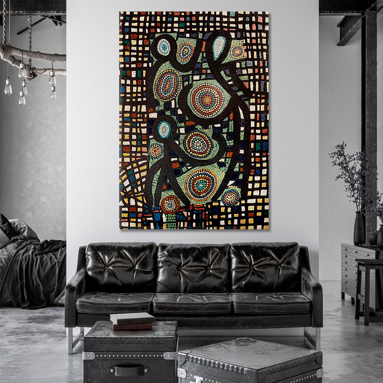 "Your Guessing Pleasure" Boho Style Pattern Abstract Figurative Art Contemporary Art Artesty   