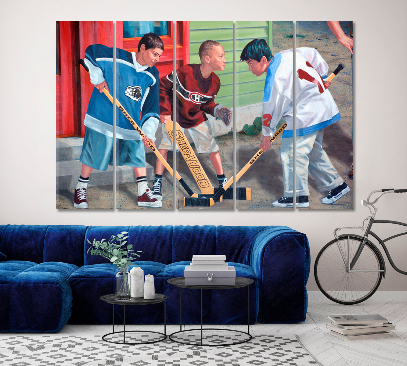 SPORT CHAMPIONS Street Art Urban Graffiti  Hockey Fans Boys Canvas Print Motivation Sport Poster Print Decor Artesty   