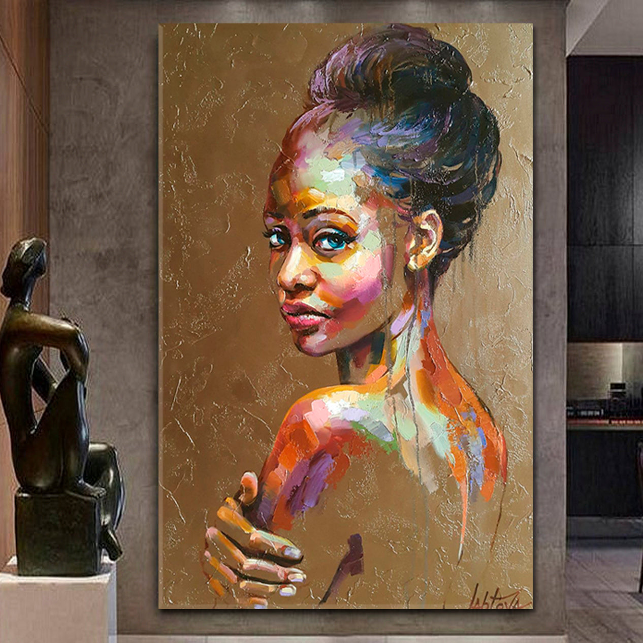 TENDER Beautiful Woman Refined Fine Art Canvas Print | Vertical Fine Art Artesty 1 Panel 16"x24" 