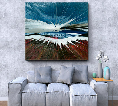 Abstract Landscape Mount Fuji Colors Splash Vibrant Expressionism Abstract Art Print Artesty   