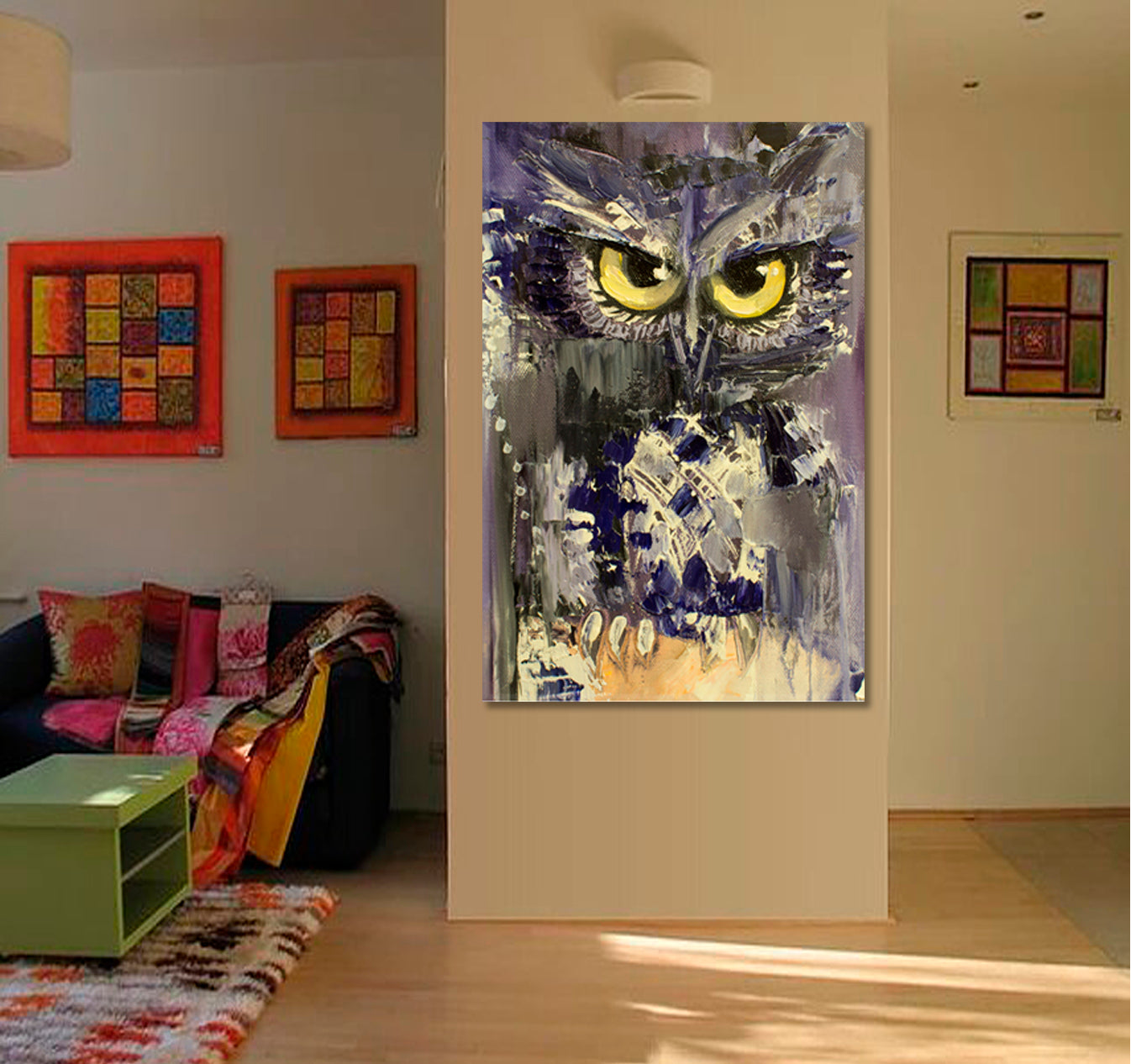 SEARCHLIGHT Cute Owlet - Vertical Animals Canvas Print Artesty   