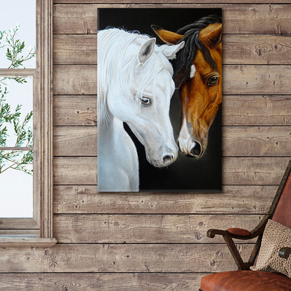 Horses In Love Animals Canvas Print Artesty   