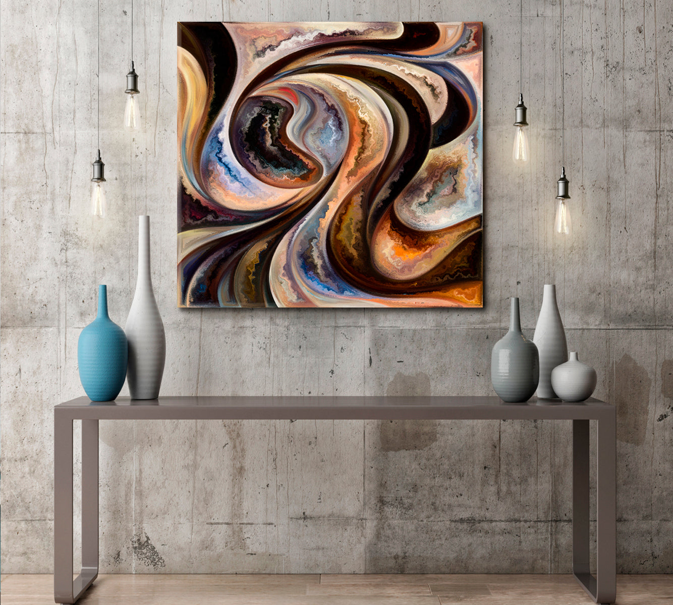 SECRET Colorful Shapes Forms Swirls Abstract Modern Art Abstract Art Print Artesty   