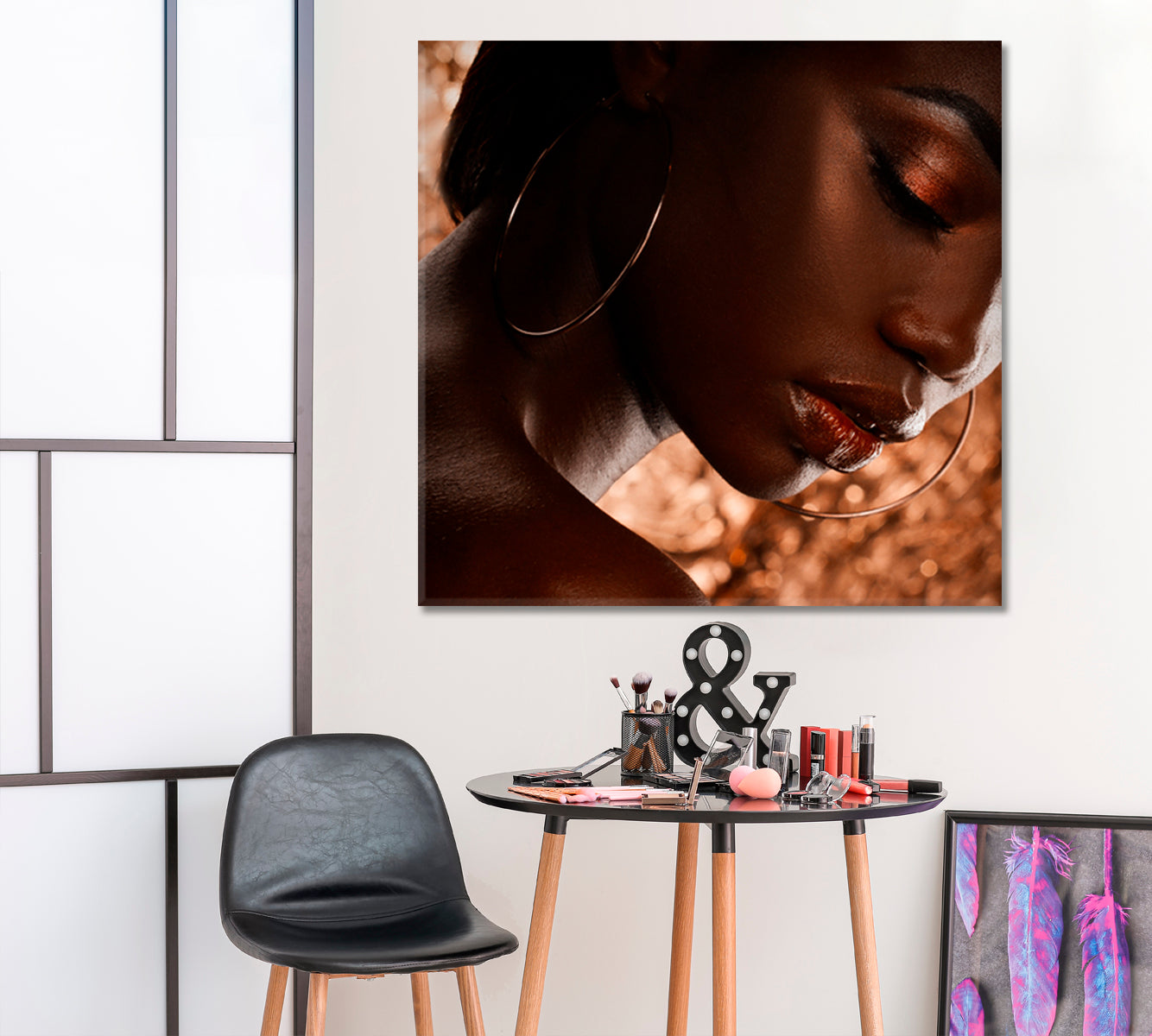 GOLDEN BEAUTY African American Girl Beauty Salon Artwork Prints Artesty   