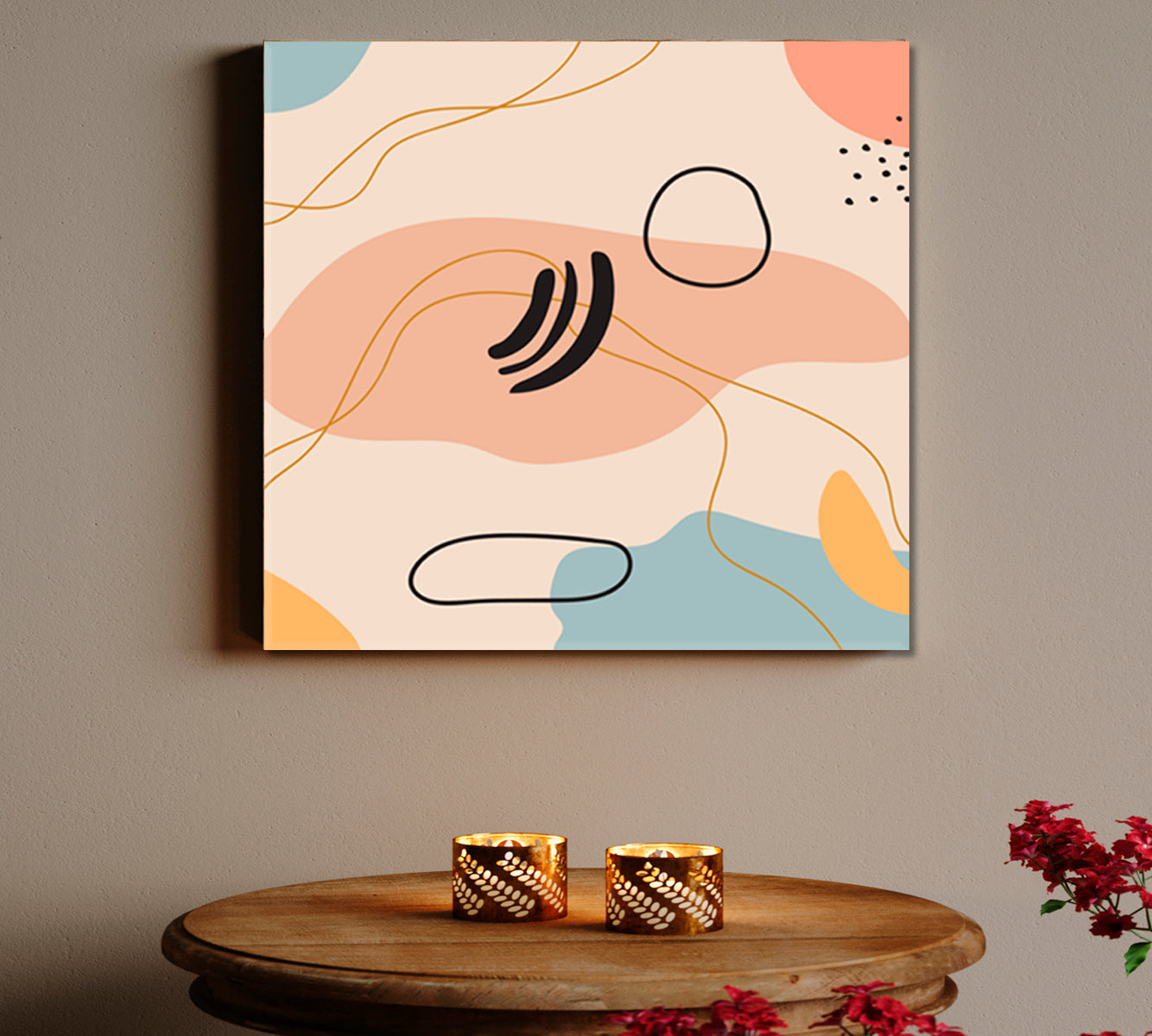 Abstract Simple Soft Simple Abstract Modern Art