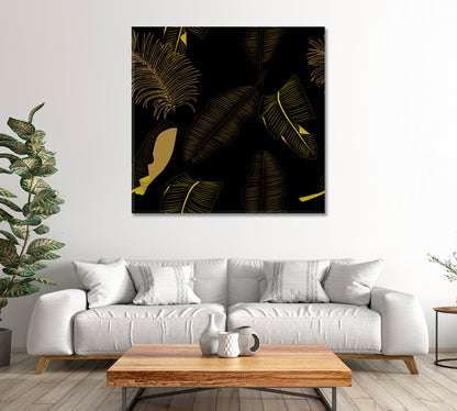 Abstract Exotic Leaves Poster Tropical, Exotic Art Print Artesty   