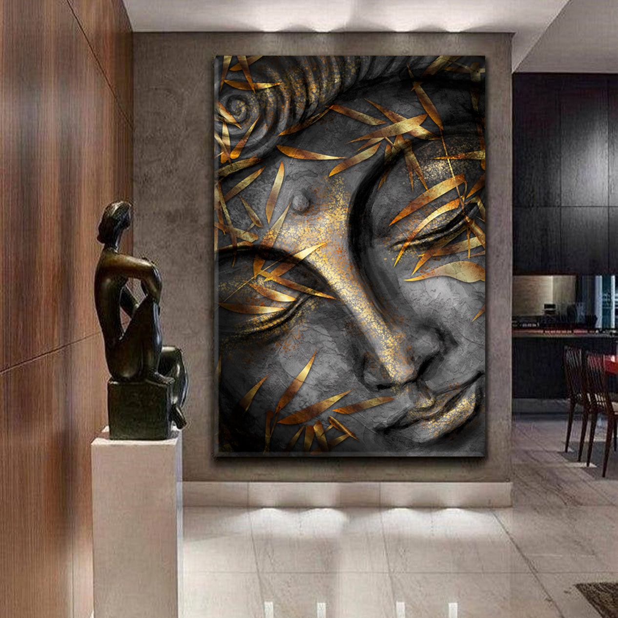 BUDDHA Sacred Buddhism Philosophy Religion Religious Modern Art Artesty 1 Panel 16"x24" 