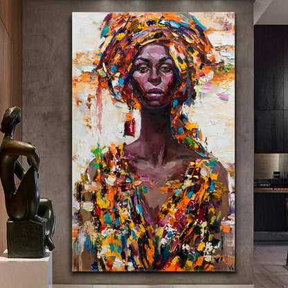 Vivid Beautiful Afro Woman Incredible Black Girl Poster People Portrait Wall Hangings Artesty   