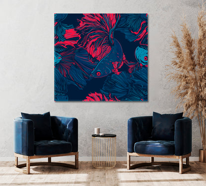 Colorful Betta Fish Artwork Abstract Art Print Artesty   