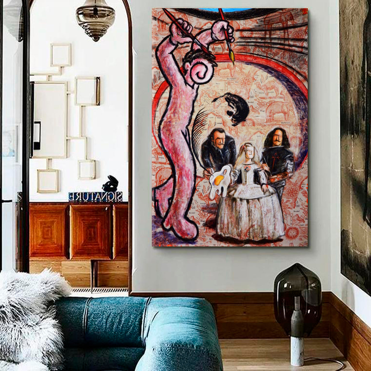 DALI WALL Famous Master Street Art Urban Graffiti Street Art Canvas Print Artesty   