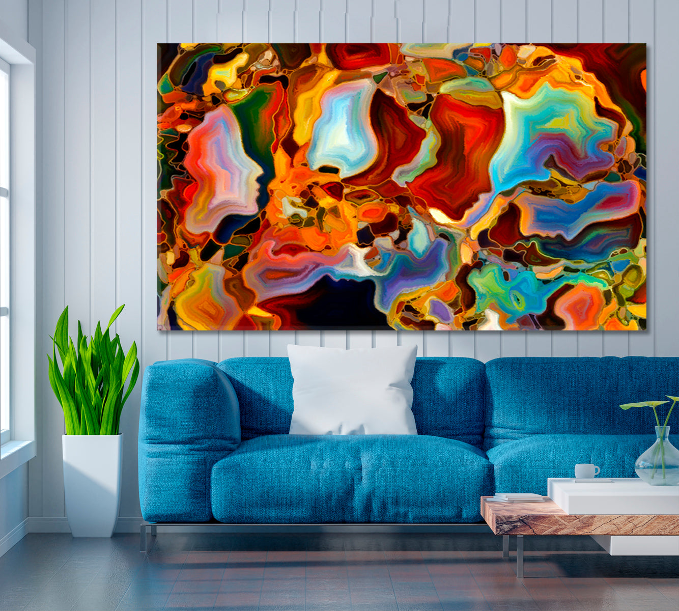 Human Mind Colorful Abstract Shapes Abstract Art Print Artesty   