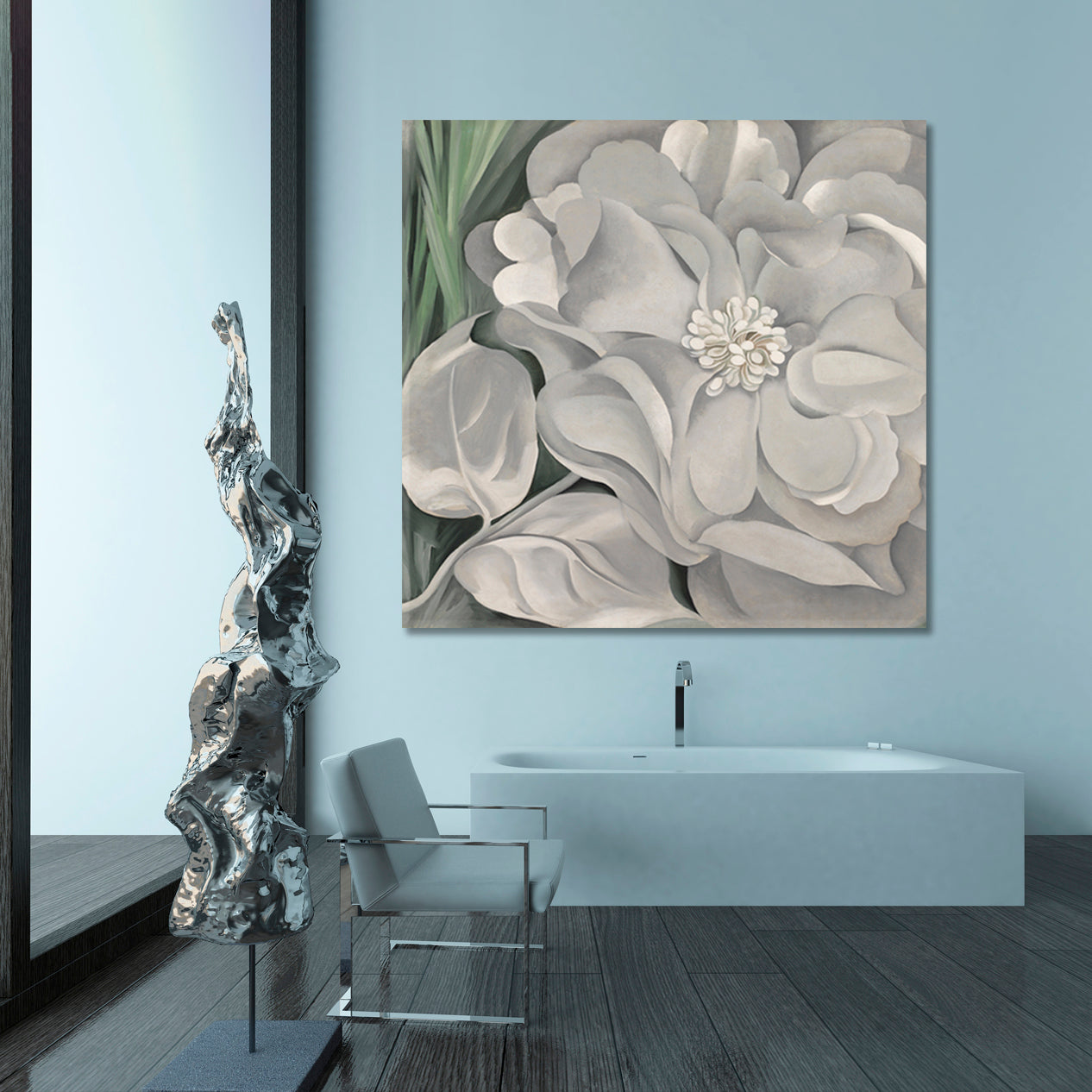 Abstract Beautiful White Flower Abstract Art Print Artesty   