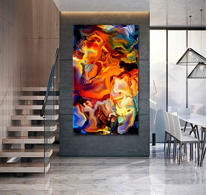 Abstract Stunning Artwork- Vertical 1 panel Contemporary Art Artesty   