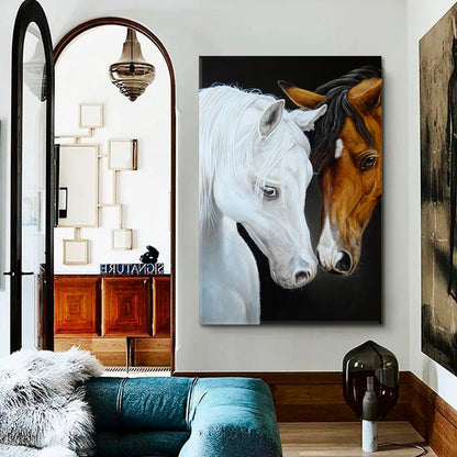 Horses In Love Animals Canvas Print Artesty   