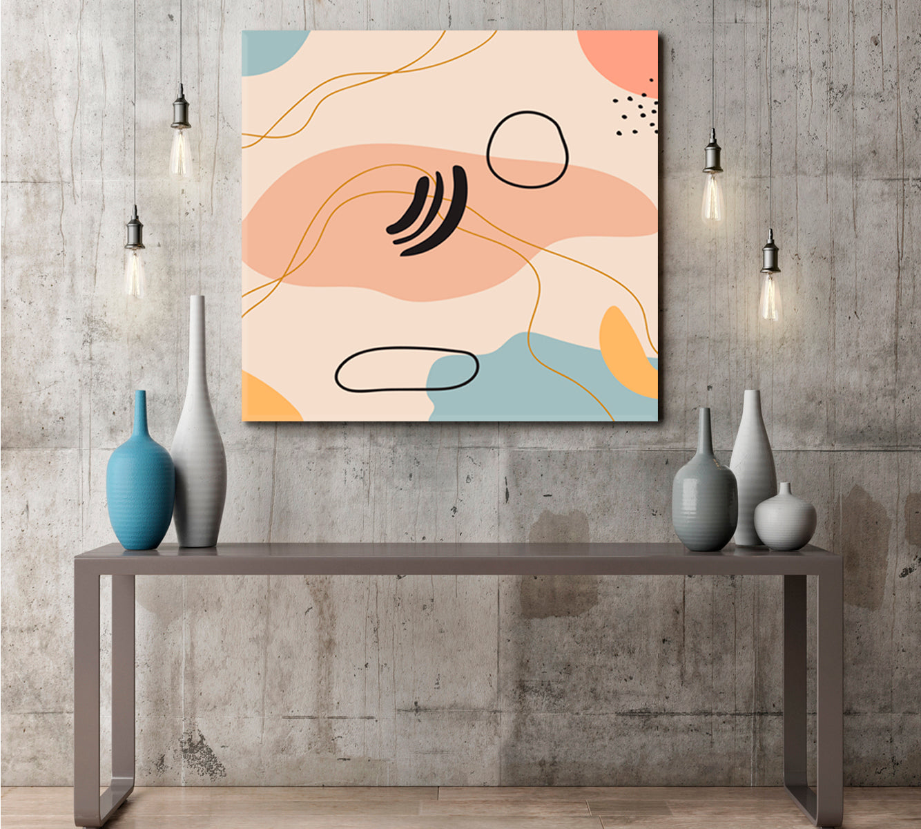 Boho Abstract Modern Simple Minimal Art Soft Pastel Tones Abstract Art Print Artesty   