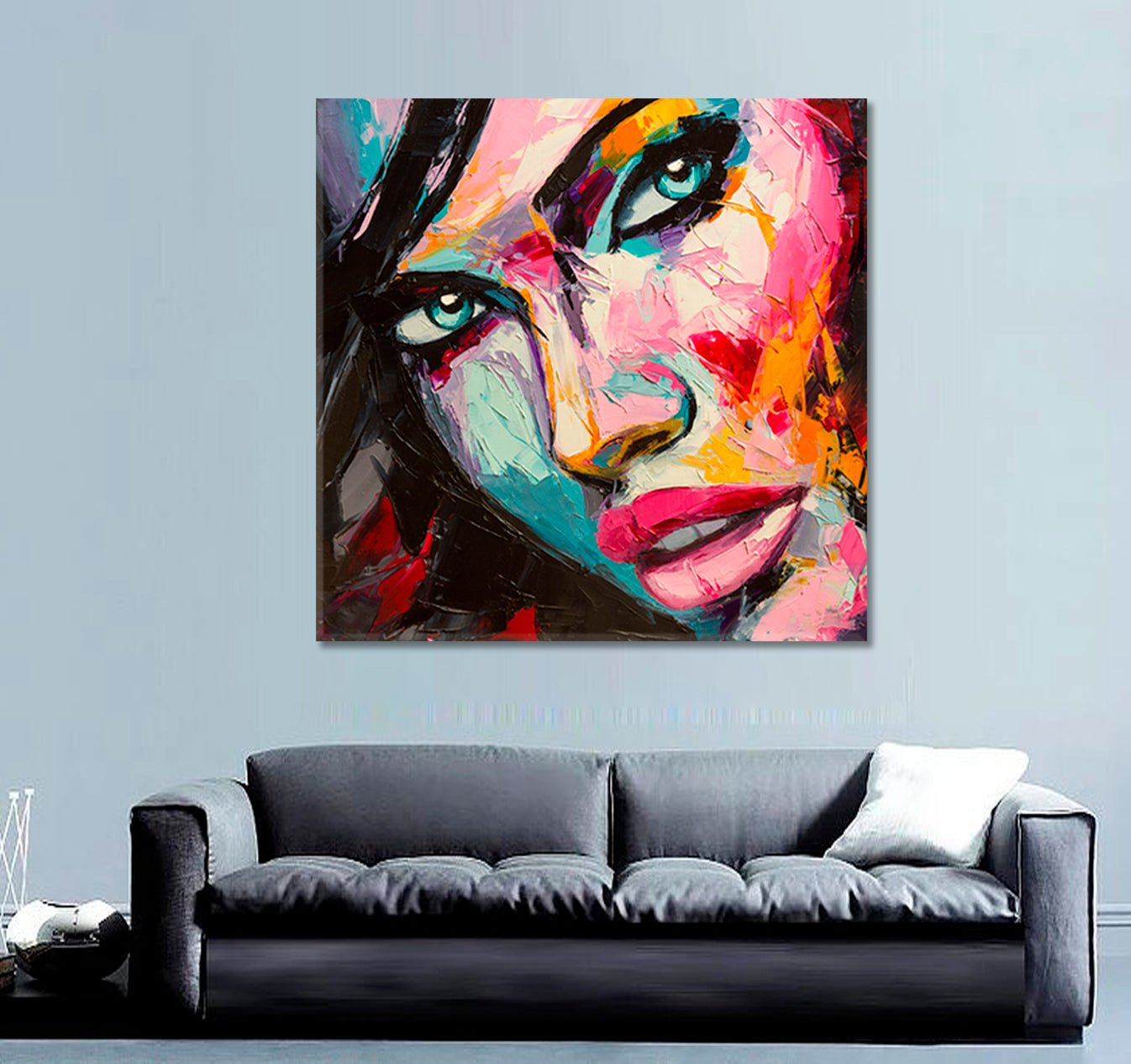 COLORS OF THE MOOD Beautiful Woman Fine Art, Square Panel People Portrait Wall Hangings Artesty   