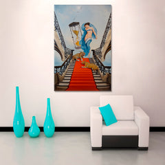 Stairway to Heaven Surrealism Art Dali Style  | Vertical Surreal Fantasy Large Art Print Décor Artesty 1 Panel 16"x24" 