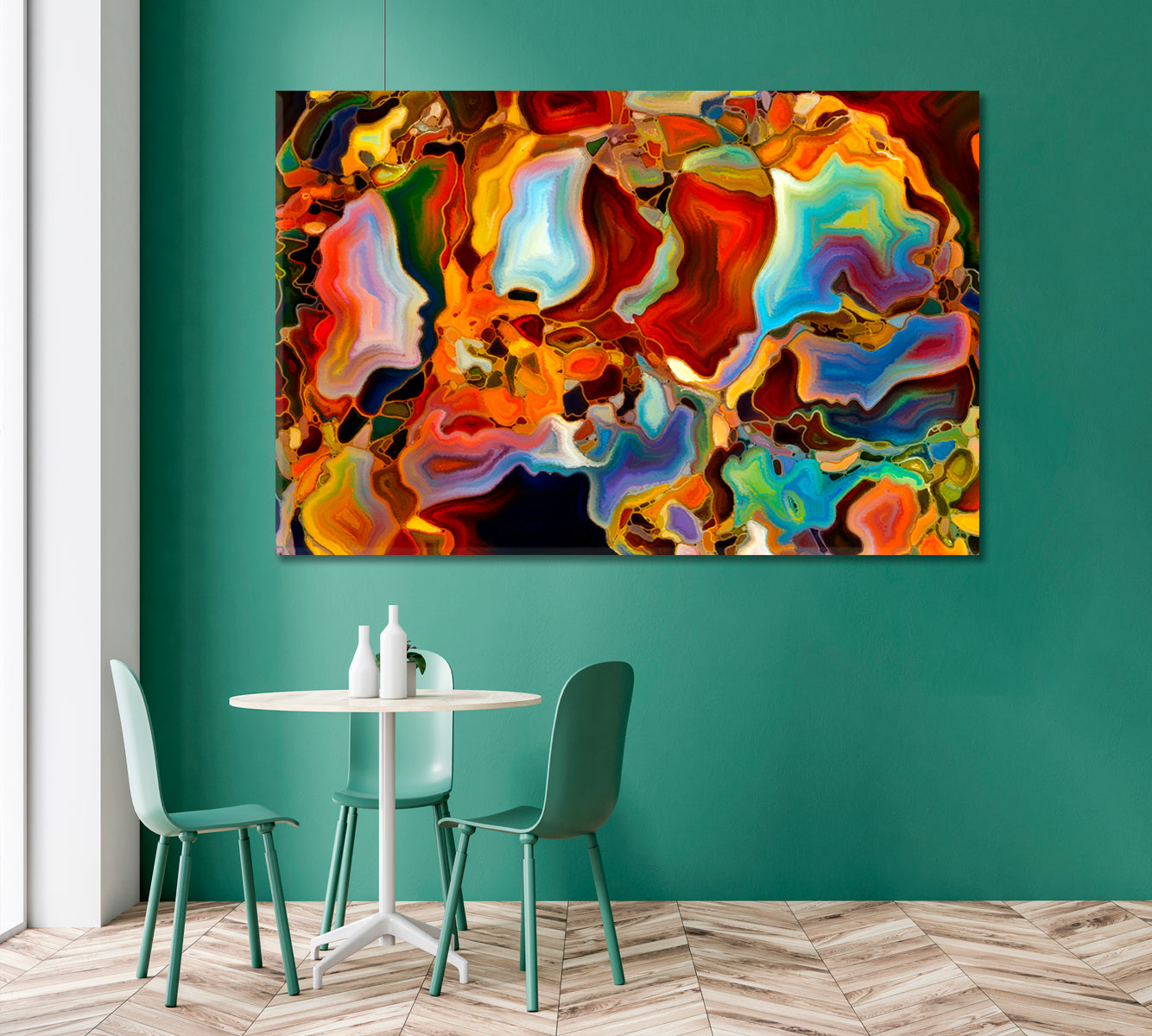 Human Mind Colorful Abstract Shapes Abstract Art Print Artesty   