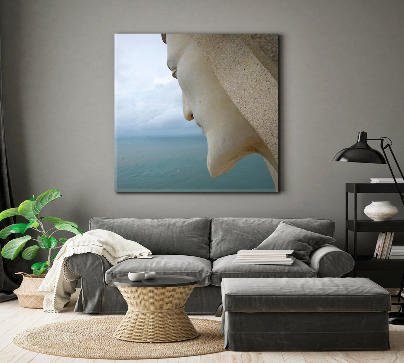 CREATOR Jesus Christ Beautiful Landscape Amazing View Photo Canvas Print | Square Panel Religious Modern Art Artesty   