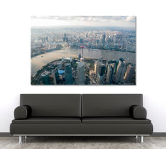 Shanghai Cityscape Skyscrapers Poster Cities Wall Art Artesty 1 panel 24" x 16" 