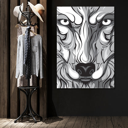 Wolf Wild Animal Symbol of Family Loyalty Mighty Home Protector - V Animals Canvas Print Artesty   