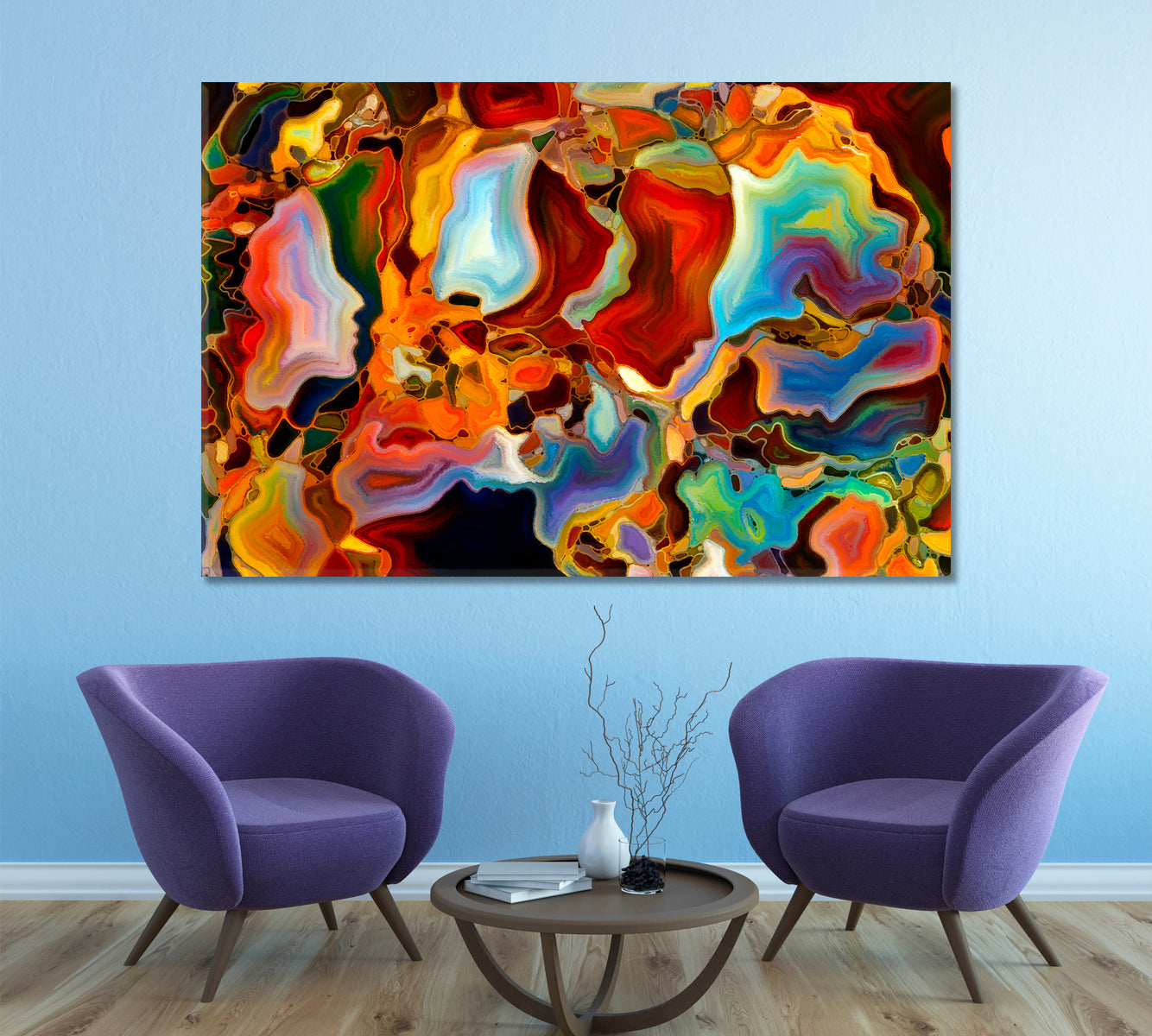 Human Mind Colorful Abstract Shapes Abstract Art Print Artesty   