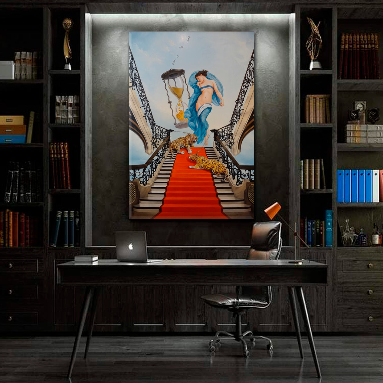 Stairway to Heaven Surrealism Art Dali Style  | Vertical Surreal Fantasy Large Art Print Décor Artesty   