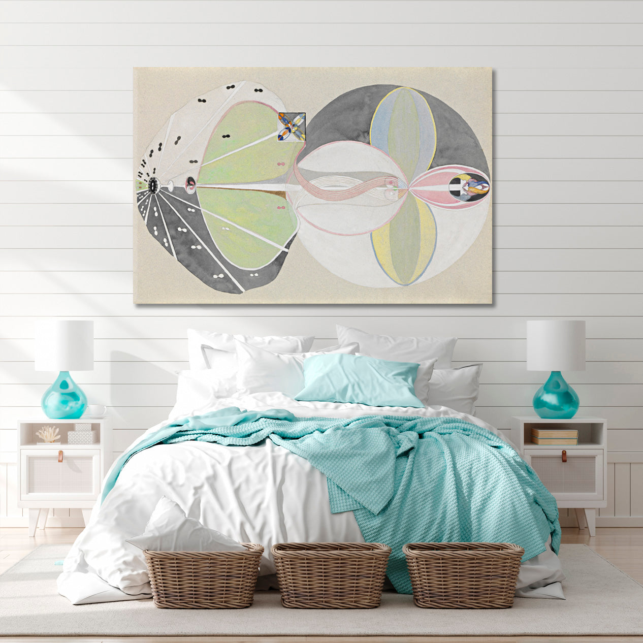 Abstract Geometric Art Incredible Soft Pastel Colors  Modern Canvas Print Abstract Art Print Artesty   